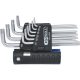 KS Tools TORX kulcs készlet, hosszú, krómozott TX 8-50 10 részes,  3 az 1-ben tartó Méretek:TX8-10-15-20-25-27-30-40-45-50