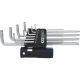 KS Tools TORX kulcs készlet, extra hosszú, krómozott TX 8-50 10 részes, 3 az 1-ben tartóval Méretek:TX8-10-15-20-25-27-30-40-45-50