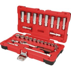   KS Tools Dugókulcs készlet 3/8" R/H ( Műanyag koffer ) 8-24 mm 27 részes, 6 szög