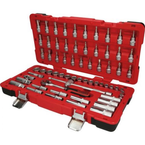 KS Tools Dugókulcs készlet + rátuzo 3/8" R/H (műa. koffer) 6-24 mm 66 részes, 6 szög