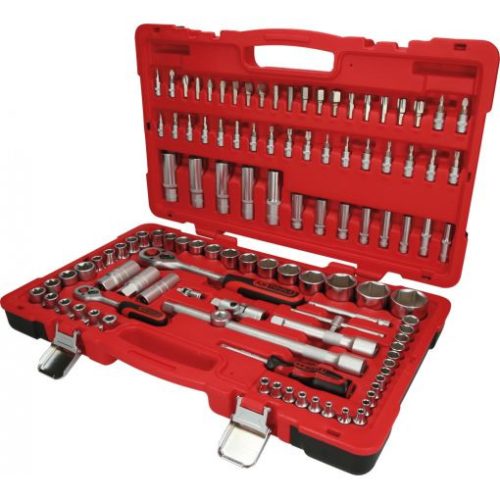 KS Tools Dugókulcs készlet + rázuzo 1/4"+1/2" R/H 4-34 mm/E4-24/TX 8-30 110 részes (műa. koffer)