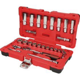   KS Tools Dugókulcs készlet 3/8" R/H ( Műanyag koffer ) 8-24 mm 27 részes, 6 szög