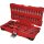 KS Tools Dugókulcs készlet + rátuzo 1/4" ( Műanyag koffer ) 4-14 mm 50 részes, 6 szög, CHROMEplus