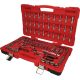 KS Tools Dugókulcs készlet + rázuzo 1/4"+3/8" R/H CHROMEp. 4 -24 mm/AF1/4"-3/8" 100 részes, 6 szög