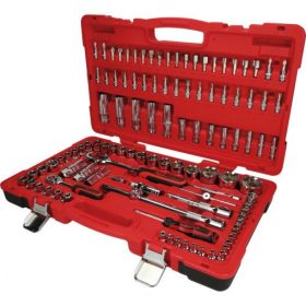   KS Tools Dugókulcs készlet + rázuzo 1/4"+1/2" R/H CHROMEp. 4-34 mm/E4-24/TX 8-30 110 részes (műa. koffer)