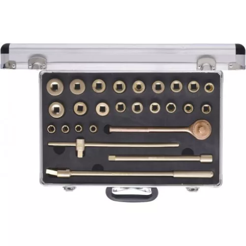 KS Tools Szikramentes dugókulcs készlet 1/2" (alu koffer) 10-32 mm 26 részes, BRONZEplus
