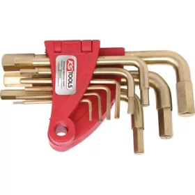   KS Tools Szikramentes hatszögkulcs készlet,rövid BRONZEplus 1,5-10 mm  9 részes Tartalom: 1,5-2-2,5-3-4-5-6-8-10