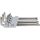 KS Tools TORX BO kulcs készlet, hosszú, INOX TX10-40 BO  7 részes Tartalom:TX10-15-20-25-27-30-40