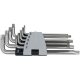 KS Tools TORX BO kulcs készlet, hosszú, INOX TX10-50 BO  9 részes összecsukható tartó Méretek:TX10-15-20-25-27-30-40-45-50