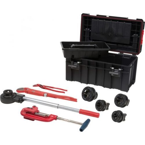 KS Tools Csőmenetvágó készlet, kézi menetv+fogó+csov.1.1/4