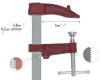 Piher Asztalosipari szoritó 70x250mm M-25