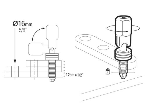 Piher TCP- TS leszorítócsavar Ø28mm