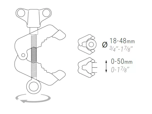 Piher MULTICLAMP zártszemû csavarral (34046)
