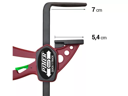 Piher Gyors leszorító 150x70mm MINI T-TRACK (52101)
