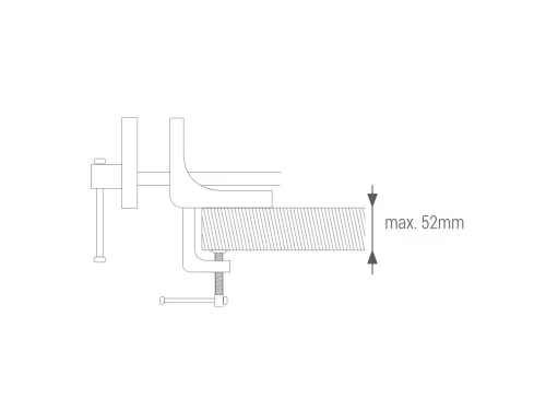 Piher Hordozható asztalos satu dupla tengellyel 150x55x120mm (54004)