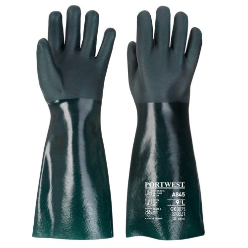Portwest Duplán mártott PVC védőkesztyű 45cm
