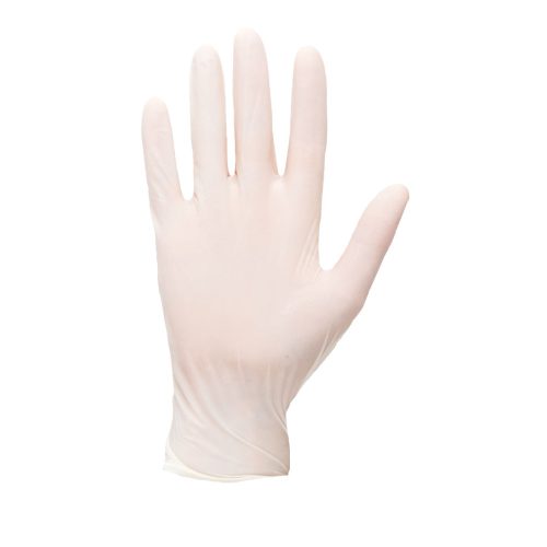 Portwest Púderezett latex egyszer használatos kesztyű (100db)
