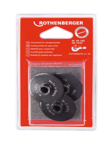 Rothenberger Vágókerék ROCUT ollóhoz/csővágóhoz, automatikus, 2-es méret, 3 darab
