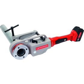   Rothenberger SUPERTRONIC 2000 E akkumulátoros menetmetsző, BSPT R 1/2"-2" menetmetsző fejekkel, ROFIX adapterrel, akkumulátor és töltő nélkül