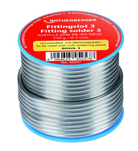 Rothenberger Fitting forrasz 3, 2mm, 250g, tekercs
