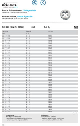Völkel Menetmetsző Mf30x2-6g HSS-G "Balos"