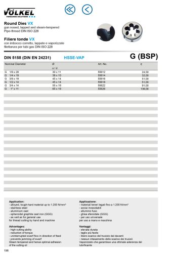 Völkel Menetmetsző G1/2x14-6g HSS-E VAP