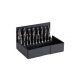 Völkel Fúróhegy készlet 1,0-10,0mm/0,5mm HSS-G 19db-os 1/4" hatszög befogású