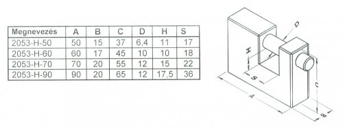Elzett lakat u kengyel 2053h90sr2k furt k