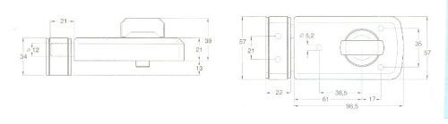 Elzett reteszzár rácsomagcilinderesgombos teliret. 6784/799fehé