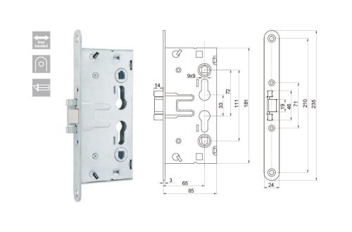 Anbo tűzállózár dupla cilinderes 65/72/9mm 1739,150463