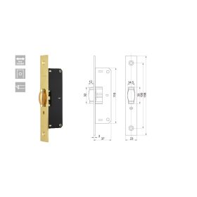 Anbo ajtócsappantyú görgős króm. 160x37mm 1255b