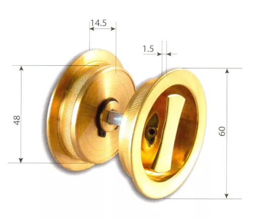 Anbo tolóajtózár szett 50mm ford.gomb.sz.nikk k48