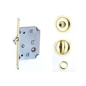 Anbo tolóajtózár szett 50mm ford.gombos réz k48