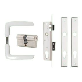   Anbo portálzár garnitúra váltós4cm+betét+kilincs 1231 fehér