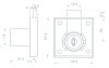 Anbo cilinderes bútorzár rász. 25mm króm fém kulcsf cl 101