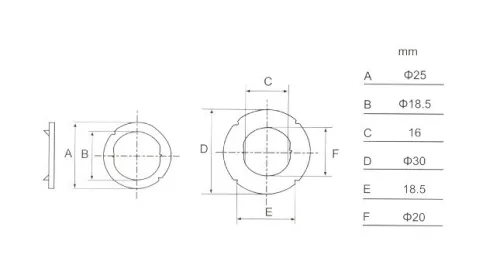 Anbo fémbútorzár 20mm" cl103-20