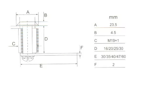 Anbo fémbútorzár 30mm" cl103-30