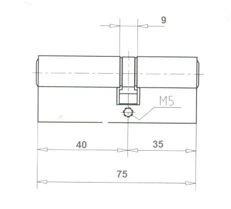 Elzett hengerzárbetét 35/40 76mm réz 757/12 3 kulcsos