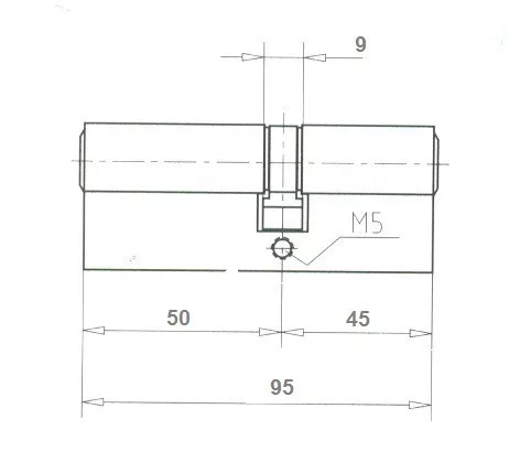 Elzett hengerzárbetét 45/50 96mm réz 757/34 3 kulcsos