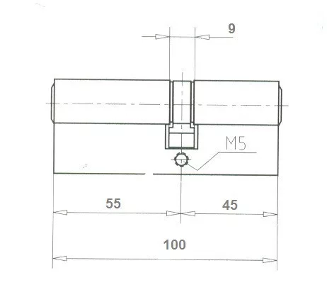 Elzett hengerzárbetét 45/55 102mm réz 757/35 3 kulcsos