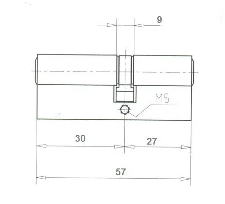 Elzett hengerzárbetét 27/30 mm 3 kulcsos réz economy