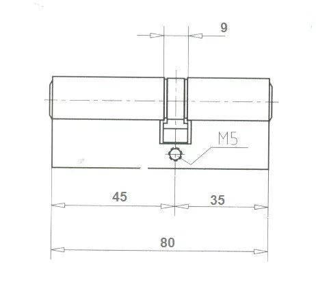 Elzett hengerzárbetét 35/45mm 3 kulcsos réz economy