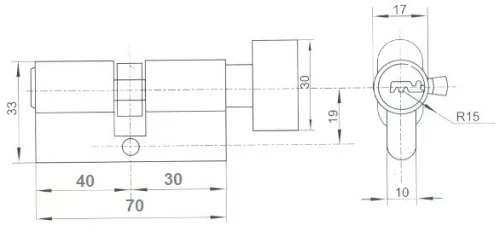 Anbo gombos zárbetét g30/40 5 fúrtkulcsos m.nikk 2300t