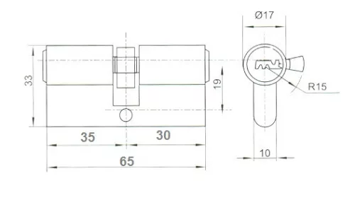 Anbo hengerzárbetét 30/35 5 fúrtkulcsos m.nikk 2300