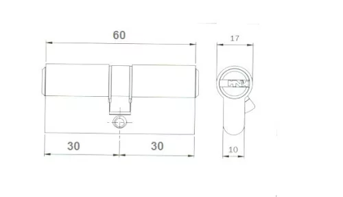 Anbo hengerzárbetét 30/30 5 fúrtkulcsos m.nikk 2300