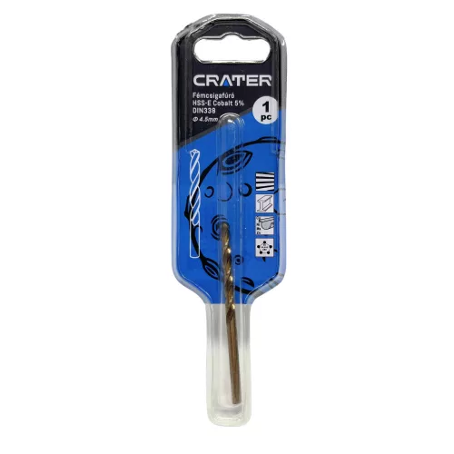 Crater fémcsigafúró 4,5mm hss-e cobalt 5% d:338 bliszteres