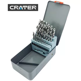   Crater fémcsigafúró készlet 1-13mm 25r. hss-g d338 köszörült