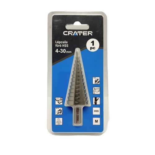 Crater lépcsős fúró 4-30mm hss bliszteres