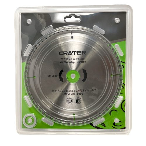 Crater körfűrészlap 210x30 / 64fog carbide