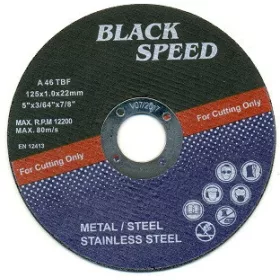 Crater vágókorong rozsdamentes anyagh.bs 125x1,6x22ge